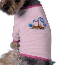Valxart sails the bay of San Francisco with fishes Dog Clothing