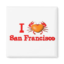 Valxart San Francisco events  crab designs Fridge Magnet