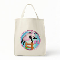 ValxArt sleep sheep jumps fence Tote Bags