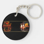 Valxart Taurus Gemini zodiac astrology cusp Round Acrylic Keychain