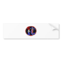 Valxart USA BARBER POLE FLAG W.STARS Bumper Stickers