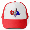 ValxArt USA flag stars and stripes design on hats