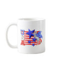 ValxArt USA FLYING HORSE, FLAG AND STARS mugs