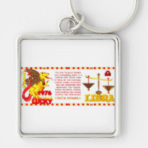 Valxart zodiac fire dragon Libra born 1976 2036 Key Chains