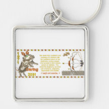 ValxArt Zodiac Sagittarius Yang Metal Pig 1971 Keychain