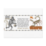 ValxArt Zodiac Scorpio Metal Monkey 1980 1920 Postcard