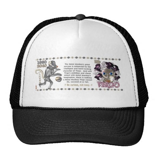 valxart zodiac virgo metal monkey 1980 2040 trucker hats valxart zodiac virgo metal monkey 1980 2040 trucker hats