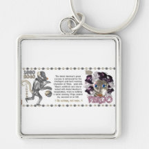 Valxart zodiac  Virgo metal monkey 1980 2040 Keychain