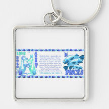 ValxArt zodiac  water dog  Pisces born 1922 1982 Key Chains