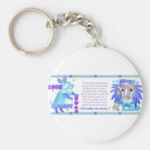 ValxArt zodiac water pig boar  Leo born 1983 2043 Keychain