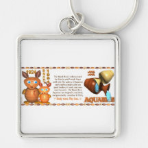 ValxArt Zodiac wood rat born Aquarius 1984 1924 Keychains