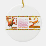 Valxart's 1969 Earth Roster zodiac Scorpio Christmas Ornament