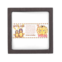 Valxart's 1975 WoodRabbit zodiac born Virgo Premium Keepsake Box