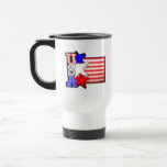 ValxArt's USA red ,white blue stars white mug