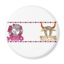 ValxArts Virgo Taurus zodiac friendship gift Refrigerator Magnet