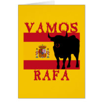 Vamos Rafa With Flag of Spain cards