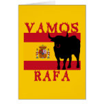 Vamos Rafa With Flag of Spain cards