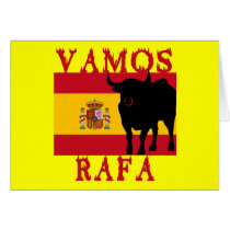 Vamos Rafa With Flag of Spain cards