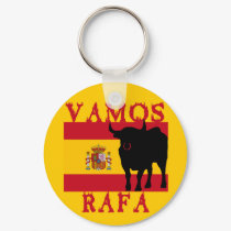 Vamos Rafa With Flag of Spain keychains