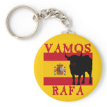 Vamos Rafa With Flag of Spain keychains