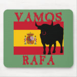 Vamos Rafa With Flag of Spain mousepads