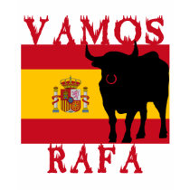 Vamos Rafa With Flag of Spain t-shirts by greenbaby Vamos Rafa With Flag of Spain t-shirts