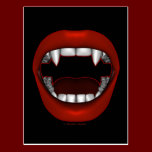 Vamp Mouth Design Postcard postcards