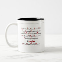 Vampire Alphabet Coffee Mug