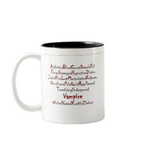 Vampire Alphabet mug
