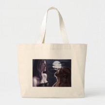 Vampire and Werewolf Tote Bag