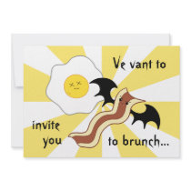 Vampire bacon and dead egg silly brunch personalized invitation