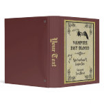 Vampire Bat Blood Halloween Avery Binder