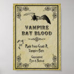 Vampire Bat Blood Halloween Print
