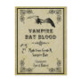 Vampire Bat Blood Halloween Recipe Card Postcards