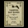 Vampire Bat Blood Halloween Recipe Card Postcards