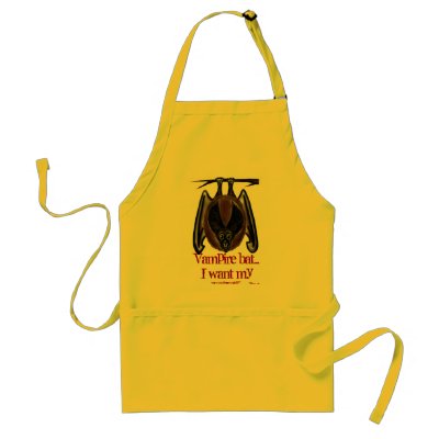 Vampire bat funny apron design by vitaliy