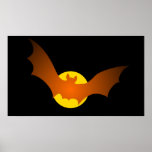 Vampire Bat Halloween Poster