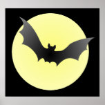 Vampire Bat Halloween Poster