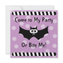 Vampire Bat Purple Halloween Party Invitation invitation