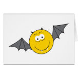 Vampire Bat  Smiley Face Greeting Card