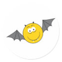 Vampire Bat Smiley Face stickers by doonidesigns Vampire Bat Smiley Face stickers