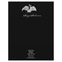 Vampire Bat Wishes Letterhead Template