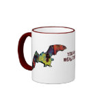 Vampire bat with grim reaper cartoon coffee mugs
