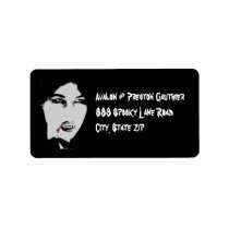 Vampire Black Halloween Personalized Address Label