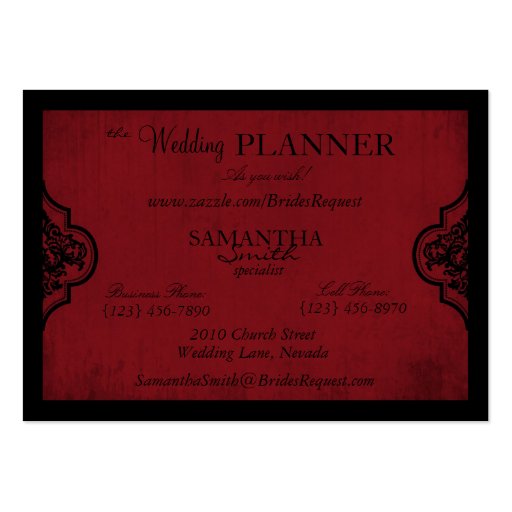 Vampire Bride Business Card (back side)