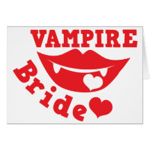 vampire bride greeting card