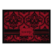 Vampire Bride RSVP Card C Invite