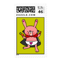 Vampire Bunny Doodle Art Postage stamps
