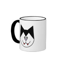 Vampire Cat mugs by Quequay Vampire Cat mugs