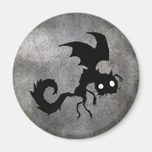 Vampire Cat Silhouette Refrigerator Magnets